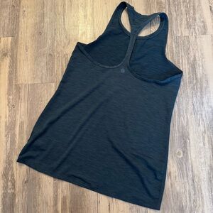 Dark Turquoise Teal Heathered Athleta Racerback Tank Top